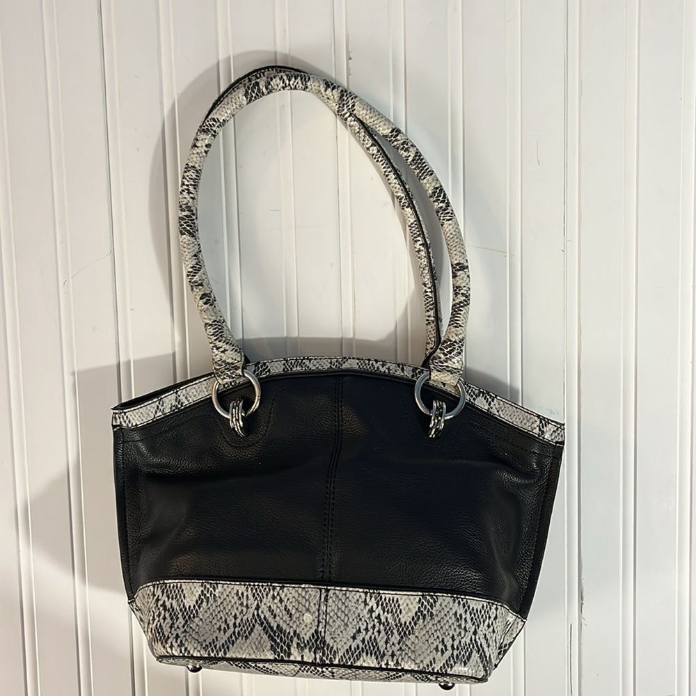 Tignanello snakeskin print shoulder bag